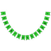 Neon Lime Green Solid Color | Benutzerdefiniert Wimpelkette (Alle)