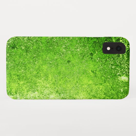 Neon Lime Green Wethered Grunge Metal Case-Mate iPhone Hülle (Rückseite (Horizontal))