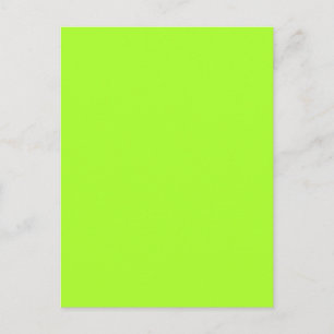 Neon Limeade Yellow Green Solid Color Background Postkarte