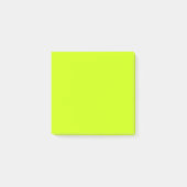 Neon-Limette-Einfarbig-Minimalist Post-it Klebezettel (Vorderseite)