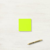 Neon-Limette-Einfarbig-Minimalist Post-it Klebezettel (Auf Schreibtisch)