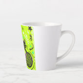 Neon-Limette-Schwarze Katze Milchtasse (Rechts)
