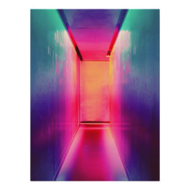 Neon-Liminal-Flur Poster