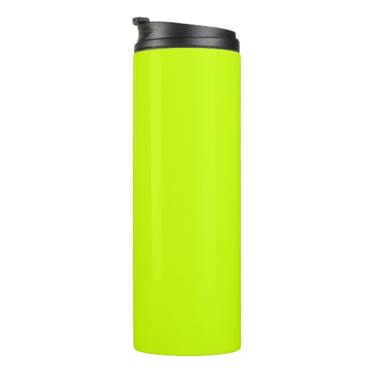 Neon Limon Gelb Schwarz Elegant Minimal individuel Thermosbecher (Nach rechts gedreht)