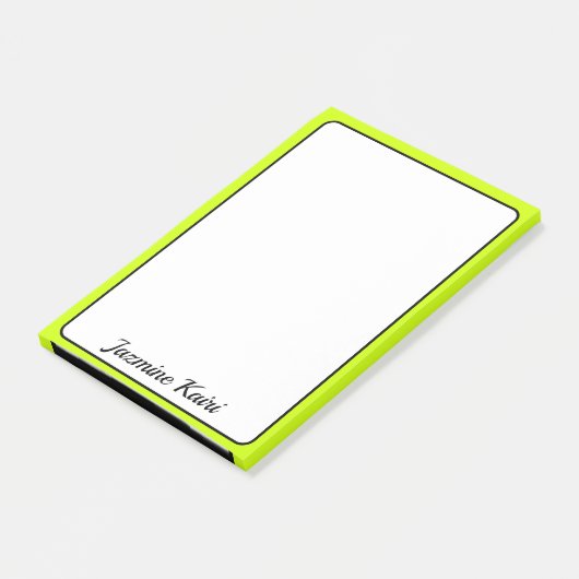 Neon Limon Gelbe Grenze Beruflich Einfache Bezeich Post-it Klebezettel (angewinkelt)