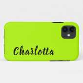 Neon Limon Solid Color | Benutzerdefiniert Case-Mate iPhone Hülle (Rückseite (Horizontal))