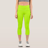 Neon Limon Solid Color | Classic Capri Leggings (Vorderseite)