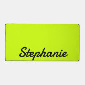 Neon Limon Yellow Moderner Name | Trendy Minimalis Schreibtischunterlage (Vorderseite)