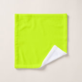 Neon Limon Yellow Solid Color | Classic Badhandtuch Set (Waschlappen)