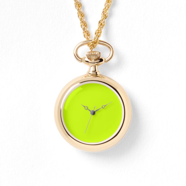 Neon Limon Yellow Solid Color | Classic | elegant Armbanduhr (Vorderseite)