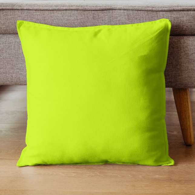 Neon Limon Yellow Solid Color | Classic Kissen (Von Creator hochgeladen)