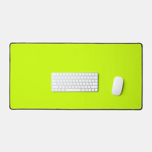 Neon Limon Yellow Solid Color | Classic Schreibtischunterlage (Tastatur & Maus)