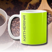 Neon Limon Yellow Solid Color | PERSONALISIERT Kaffeetasse