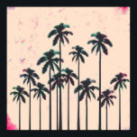 Neon Lined Black Palm Trees on Peach Horizon Poster<br><div class="desc">Diese coole und hübsche neonrosa und aquamarin gesäumte Silhouette mit schwarzen Palmen am grungy pfirsichfarbenen Horizont ist perfekt für die trendige und stilvolle Frau. Es ist exotische und tropische Wirkung ist beliebt für die Saison.</div>
