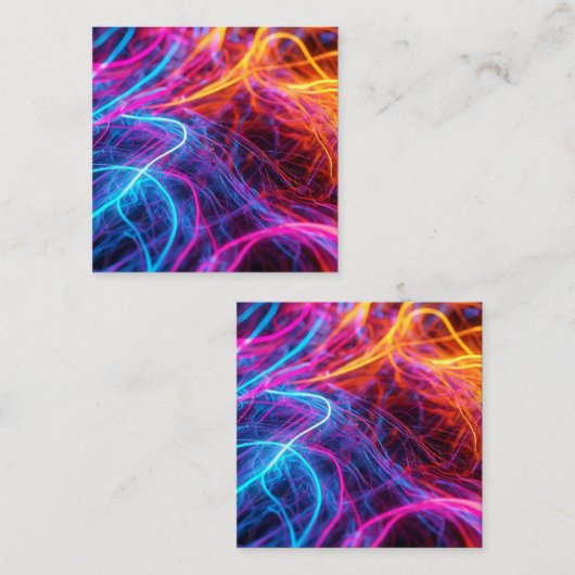 Neon Lines Begleitkarte (Vorne/Hinten)