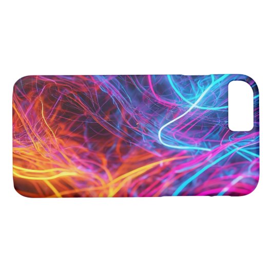 Neon Lines Case-Mate iPhone Hülle (Rückseite (Horizontal))
