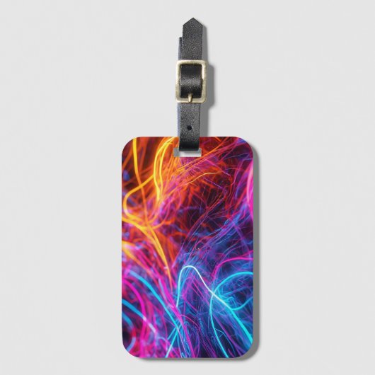 Neon Lines Gepäckanhänger (Vorderseite Vertikal)