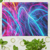 Neon Lines Geschirrtuch (Gefaltet)