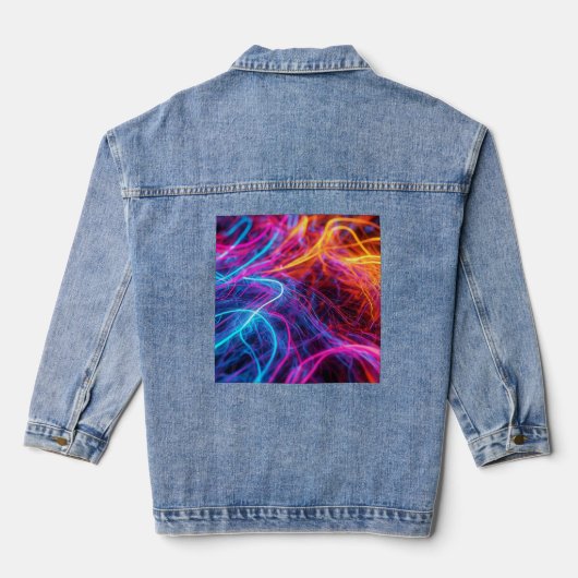 Neon Lines Jeansjacke (Rückseite)