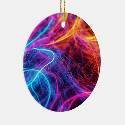 Neon Lines Keramik Ornament (Rechts)