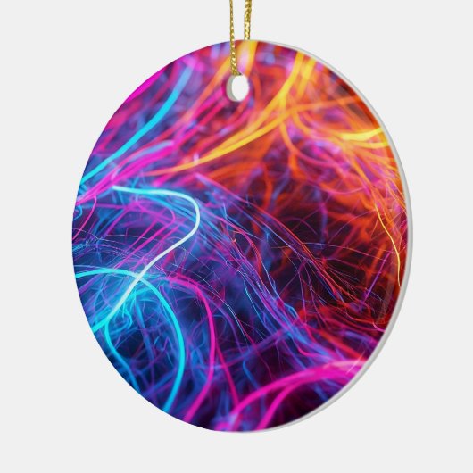 Neon Lines Keramik Ornament (Links)