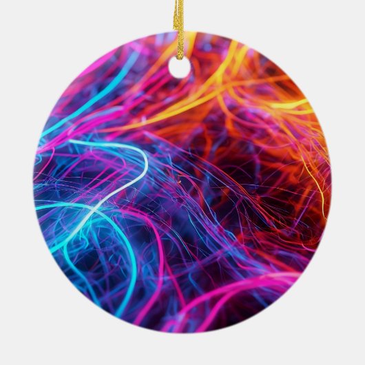 Neon Lines Keramik Ornament (Hinten)