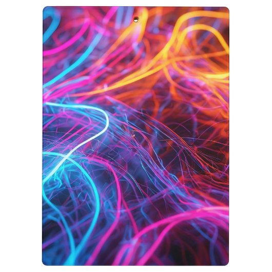 Neon Lines Klemmbrett (Rückseite)