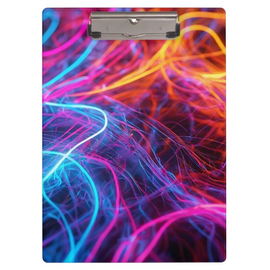 Neon Lines Klemmbrett (Vorderseite)