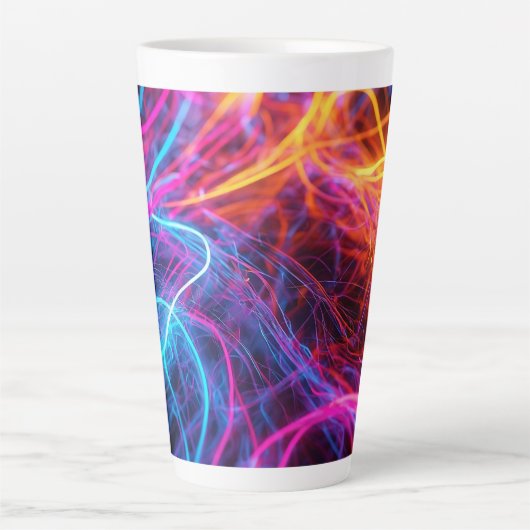 Neon Lines Milchtasse (Vorderseite)