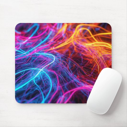 Neon Lines Mousepad (Mit Mouse)