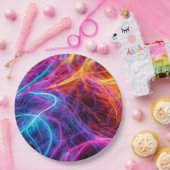 Neon Lines Pappteller (Party)