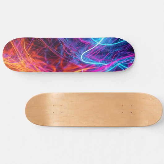 Neon Lines Skateboard (Horizontal)