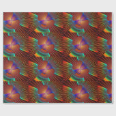 Neon Lines und Wirbel Geschenkpapier (Flach)