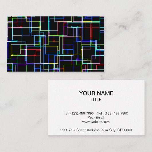 Neon Lines Visitenkarte (Vorne/Hinten)