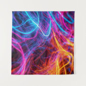 Neon Lines Wandteppich (Vorderseite (Horizontal))