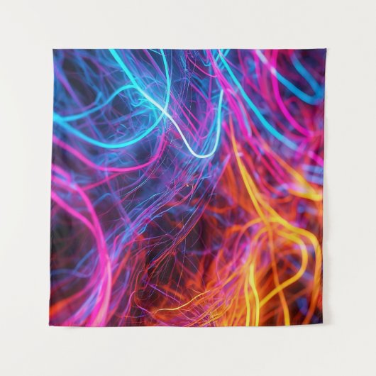 Neon Lines Wandteppich (Vorderseite (Horizontal))