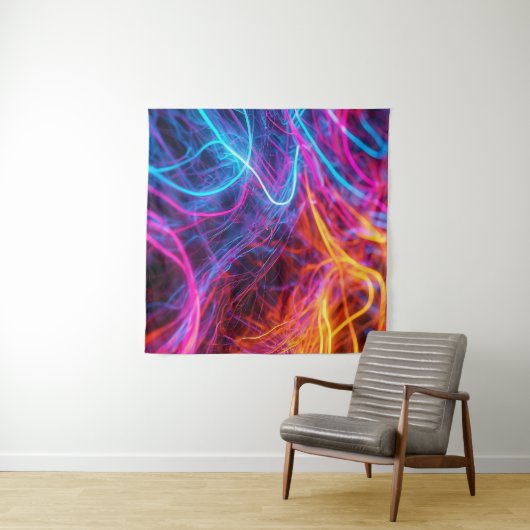 Neon Lines Wandteppich (Beispiel (Horizontal))