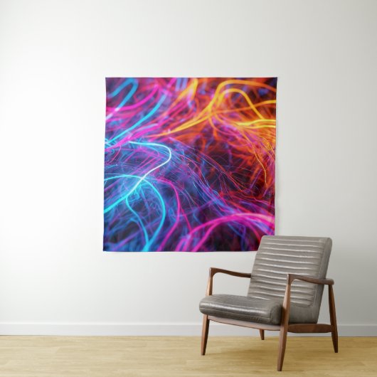 Neon Lines Wandteppich (Beispiel)