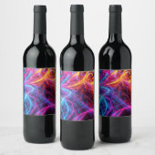 Neon Lines Weinetikett (Flaschen)