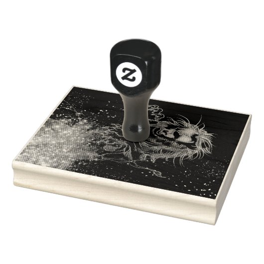 Neon Lion Gummistempel (Stempel)