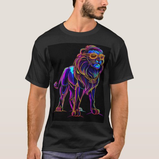 Neon Lion T-Shirt (Vorderseite)