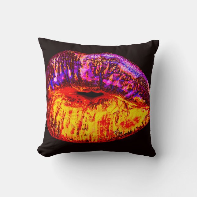 Neon lips kissen (Vorderseite)