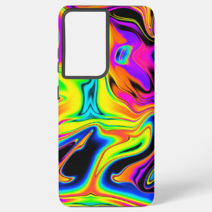 Neon Liquid Marble Samsung Handy Case Galaxy Hülle