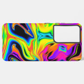 Neon Liquid Marble Samsung Handy Case Galaxy Hülle (Rückseite (Horizontal))