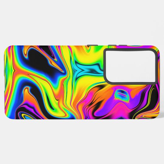 Neon Liquid Marble Samsung Handy Case Samsung Galaxy Hülle (Rückseite (Horizontal))