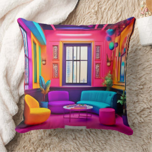 Neon Living Room kühne Farben Kissen