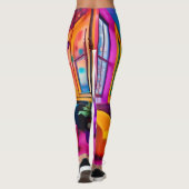 Neon Living Room kühne Farben Leggings (Rückseite)