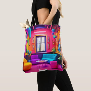 Neon Living Room kühne Farben Tasche