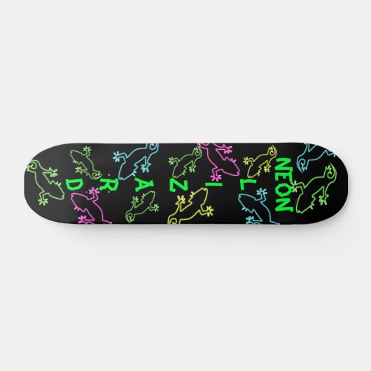 Neon Lizard Skateboard (Horizontal)
