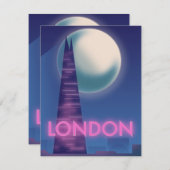 Neon London Reiseplakat (Vorne/Hinten)